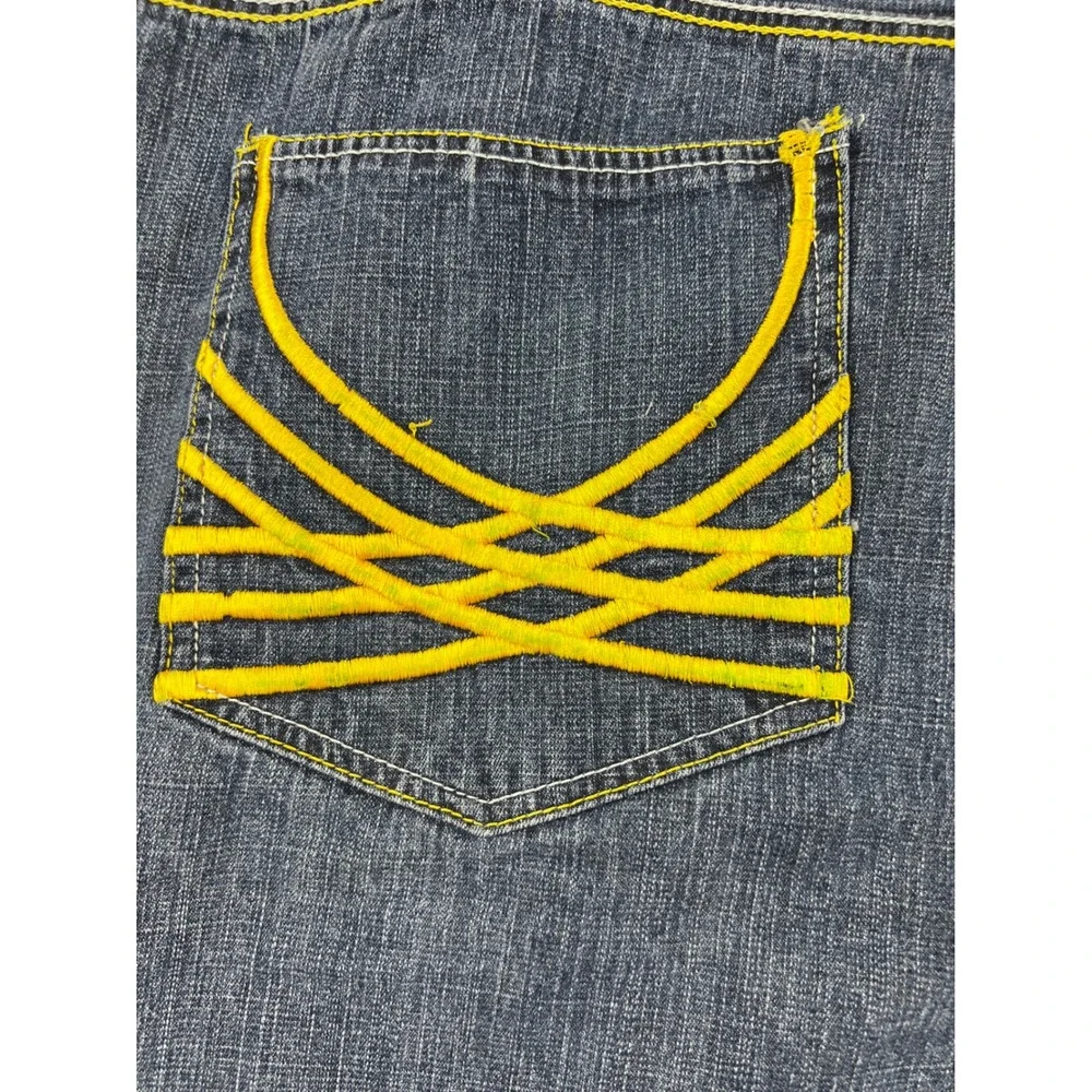 Evolution In Design Denim Shorts Mens 48 Blue Baggy Embroidered Y2K Streetwear